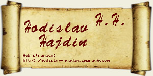Hodislav Hajdin vizit kartica
